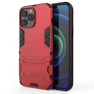 For iPhone 13 Pro Max PC + TPU Shockproof Protective Case with Invisible Holder (Red)