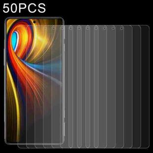 For Xiaomi Poco F3 GT / Poco F4 GT 50 PCS 0.26mm 9H 2.5D Tempered Glass Film
