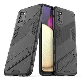 For Samsung Galaxy A03s EU Version Punk Armor 2 in 1 PC + TPU Shockproof Case with Invisible Holder(Black)
