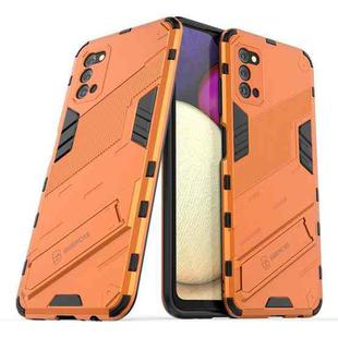 For Samsung Galaxy A03s EU Version Punk Armor 2 in 1 PC + TPU Shockproof Case with Invisible Holder(Orange)