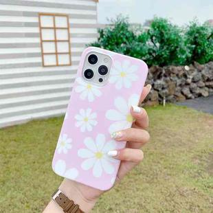 For iPhone 12 Pro Max Flower Pattern TPU Shockproof Protective Case(Purple)