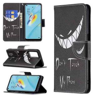 For OPPO A54 4G / A55 5G Colored Drawing Pattern Horizontal Flip Leather Case with Holder & Card Slots & Wallet(Smirk)