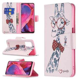 For OPPO A74 / A93 / A54 5G Colored Drawing Pattern Horizontal Flip Leather Case with Holder & Card Slots & Wallet(Deer)