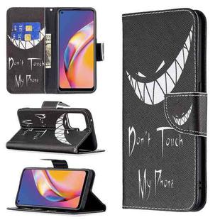 For OPPO A94 5G / Reno5 Z 5G / F19 Pro+ Colored Drawing Pattern Horizontal Flip Leather Case with Holder & Card Slots & Wallet(Smirk)