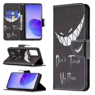 For OPPO Reno6 Colored Drawing Pattern Horizontal Flip Leather Case with Holder & Card Slots & Wallet(Smirk)