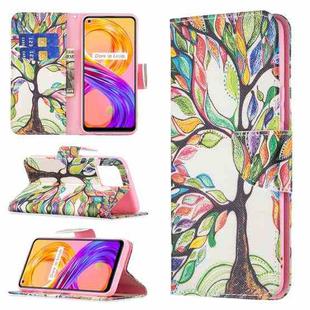 For OPPO Realme 8 / Realme 8 Pro Colored Drawing Pattern Horizontal Flip Leather Case with Holder & Card Slots & Wallet(Tree Life)