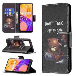 For OPPO Realme 8 / Realme 8 Pro Colored Drawing Pattern Horizontal Flip Leather Case with Holder & Card Slots & Wallet(Bear)