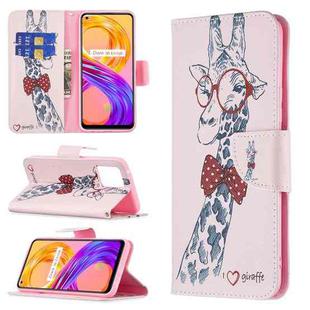 For OPPO Realme 8 / Realme 8 Pro Colored Drawing Pattern Horizontal Flip Leather Case with Holder & Card Slots & Wallet(Deer)