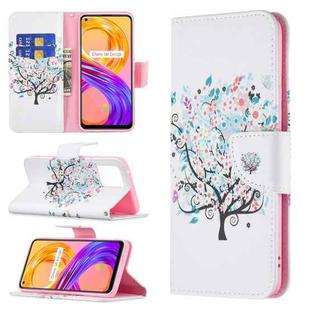 For OPPO Realme 8 / Realme 8 Pro Colored Drawing Pattern Horizontal Flip Leather Case with Holder & Card Slots & Wallet(Tree)