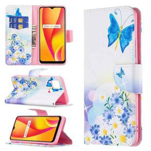 For OPPO Realme C15 / C12 / C25 Colored Drawing Pattern Horizontal Flip Leather Case with Holder & Card Slots & Wallet(Butterfly Love)