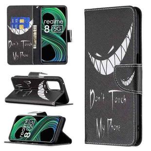 For OPPO Realme 8 5G / Realme V13 Colored Drawing Pattern Horizontal Flip Leather Case with Holder & Card Slots & Wallet(Smirk)