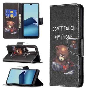 For vivo Y20 Colored Drawing Pattern Horizontal Flip Leather Case with Holder & Card Slots & Wallet(Bear)