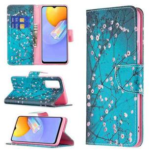 For vivo Y51 2020 / Y51a / Y51s Colored Drawing Pattern Horizontal Flip Leather Case with Holder & Card Slots & Wallet(Plum Blossom)