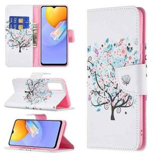 For vivo Y51 2020 / Y51a / Y51s Colored Drawing Pattern Horizontal Flip Leather Case with Holder & Card Slots & Wallet(Tree)
