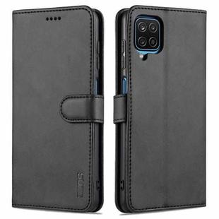 For Samsung Galaxy M62 / F62 AZNS Skin Feel Calf Texture Horizontal Flip Leather Case with Card Slots & Holder & Wallet(Black)