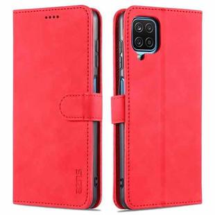 For Samsung Galaxy M62 / F62 AZNS Skin Feel Calf Texture Horizontal Flip Leather Case with Card Slots & Holder & Wallet(Red)