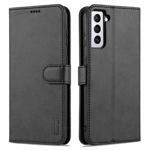 For Samsung Galaxy S21+ 5G AZNS Skin Feel Calf Texture Horizontal Flip Leather Case with Card Slots & Holder & Wallet(Black)