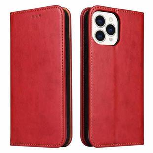 For iPhone 13 Pro Fierre Shann PU Leather Texture Horizontal Flip Leather Case with Holder & Card Slots & Wallet (Red)