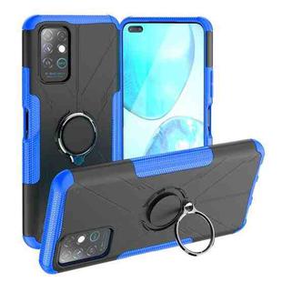 For Infinix Note 8 Armor Bear Shockproof PC + TPU Protective Case with Ring Holder(Blue)