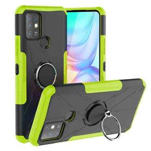 For Infinix Note 10 Armor Bear Shockproof PC + TPU Protective Case with Ring Holder(Green)