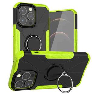 For iPhone 13 Pro Armor Bear Shockproof PC + TPU Protective Case with Ring Holder (Green)