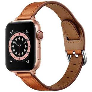 Women Starry Sky Style Leather Watch Band For Apple Watch Series 8&7 41mm / SE 2&6&SE&5&4 40mm / 3&2&1 38mm(Brown Silver Buckle)