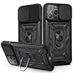 For iPhone 13 mini Sliding Camera Cover Design TPU+PC Protective Case (Black)