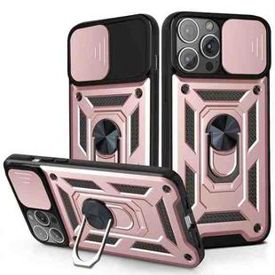 For iPhone 13 Sliding Camera Cover Design TPU+PC Protective Case(Rose Gold)
