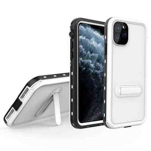 For iPhone 11 Pro RedPepper Shockproof Waterproof Solid Color PC + TPU Protective Case with Holder(White)
