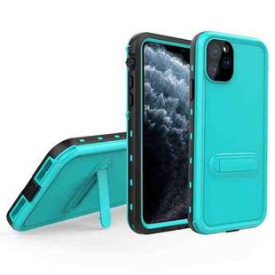 For iPhone 11 Pro RedPepper Shockproof Waterproof Solid Color PC + TPU Protective Case with Holder(Blue)