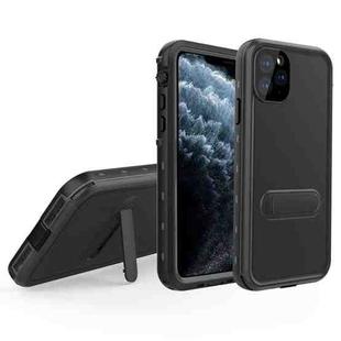 For iPhone 11 Pro RedPepper Shockproof Waterproof Solid Color PC + TPU Protective Case with Holder(Black)