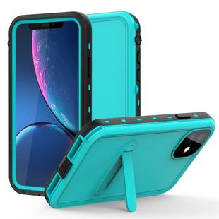 For iPhone 11 RedPepper Shockproof Waterproof Solid Color PC + TPU Protective Case with Holder(Blue)