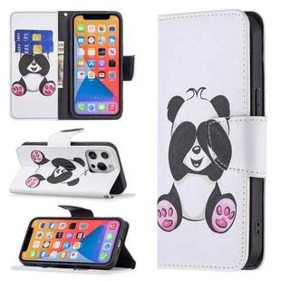 For iPhone 13 Pro Max Colored Drawing Pattern Horizontal Flip Leather Case with Holder & Card Slots & Wallet (Panda)