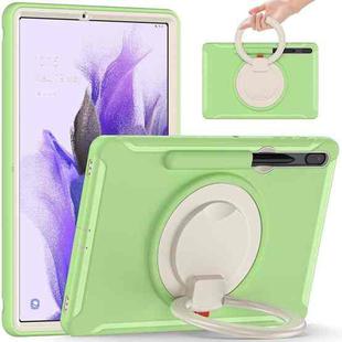 For Samsung Galaxy Tab S8+ / Tab S8 Plus /  Tab S7 FE / Tab S7+/S7 FE 12.4 inch T970 Shockproof TPU + PC Protective Case with 360 Degree Rotation Foldable Handle Grip Holder & Pen Slot(Matcha Green)