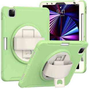 360 Rotation PC + TPU ablet Case with Holder & Strap For iPad Air 2020 / 2022 10.9 / Pro 11 2022 / 2021 / 2020 / 2018(Matcha Green)