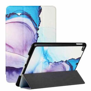 Silk Texture Colored Drawing Pattern Horizontal Flip Magnetic PU Leather Case with Three-folding Holder & Sleep / Wake-up Function For iPad 5 / 4 / 3 / 2 / 1(Marble Shiratama Blue)