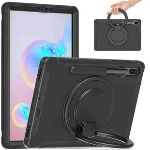 For Samsung Galaxy Tab S6 T860 Shockproof TPU + PC Protective Case with 360 Degree Rotation Foldable Handle Grip Holder & Pen Slot(Black)