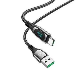 hoco S51 5A Type-C / USB-C Digital Display Charging Data Cable, Length: 1.2m(Black)