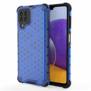 For Samsung Galaxy M32 4G Shockproof Honeycomb PC + TPU Protective Case(Blue)