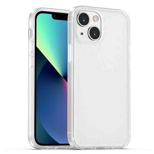 For iPhone 13 mini Skin Feel Frosted PC + TPU Shockproof Case with Color Button (White)