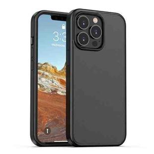 For iPhone 13 Pro Skin Feel Frosted PC + TPU Shockproof Case with Color Button (Black)
