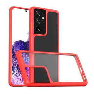 For Samsung Galaxy S21 Ultra 5G TPU + PC Protective Case(Red)