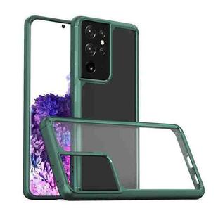 For Samsung Galaxy S21 Ultra 5G TPU + PC Protective Case(Dark Green)