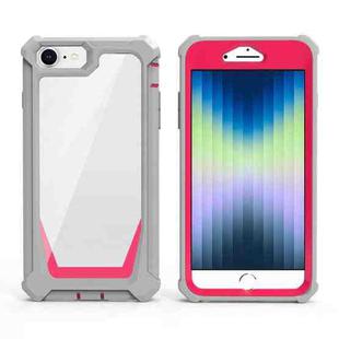 For iPhone SE 2022 / SE 2020 / 8 / 7 / 6s / 6 Stellar Space PC + TPU 360 Degree All-inclusive Shockproof Case(Grey+Rose Red)