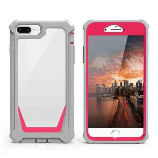 Stellar Space PC + TPU 360 Degree All-inclusive Shockproof Case For iPhone 8 Plus / 7 Plus / 6 Plus / 6s Plus(Grey+Rose Red)