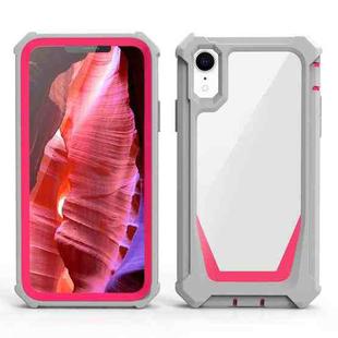 Stellar Space PC + TPU 360 Degree All-inclusive Shockproof Case For iPhone XR(Grey+Rose Red)