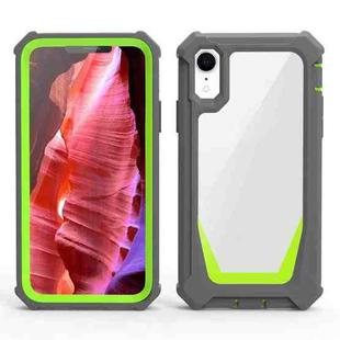 Stellar Space PC + TPU 360 Degree All-inclusive Shockproof Case For iPhone XR(Dark Grey+Yellow Green)