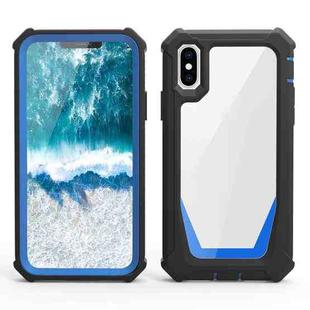 Stellar Space PC + TPU 360 Degree All-inclusive Shockproof Case For iPhone XS Max(Black Blue)