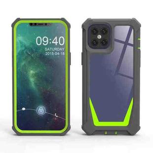 For iPhone 12 mini Stellar Space PC + TPU 360 Degree All-inclusive Shockproof Case (Dark Grey+Yellow Green)
