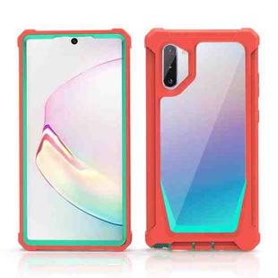 For Samsung Galaxy Note10 Stellar Space PC + TPU 360 Degree All-inclusive Shockproof Case(Coral Pink+Blue Green)